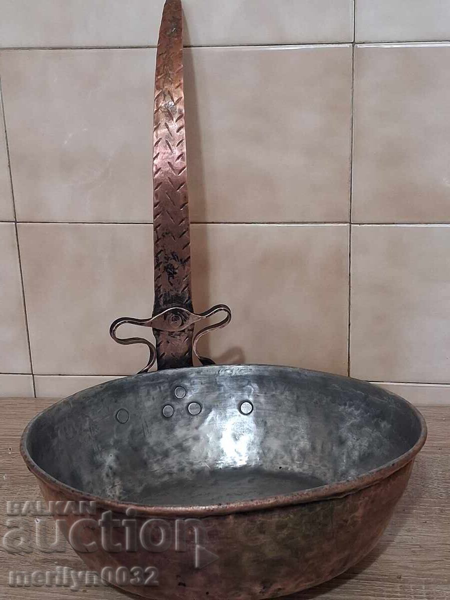 Tavă veche de cupru, cupru, tavă, vas de cupru