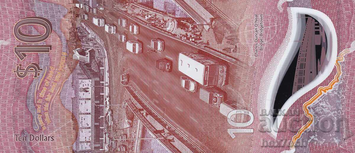 Licitație ❤️ ⭐ Barbados 2024 10 dolari UNC nouă ⭐ ❤️