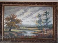 Gallery painting, oil on canvas, landscape, 105/75 cm