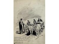 Vadim Lazarkevich - Ink drawing - signed