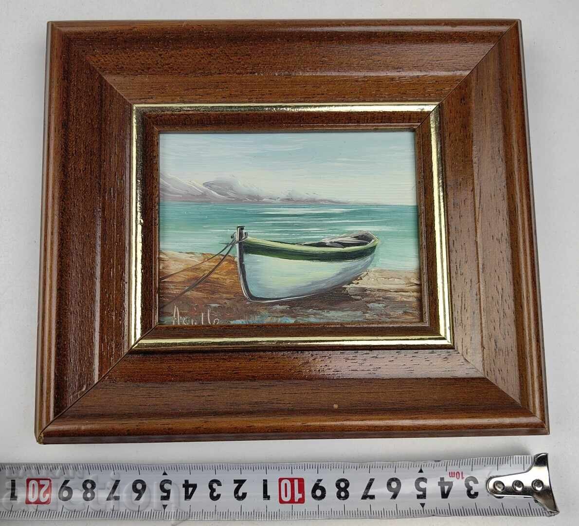 Delivery of SMALL PAINTED OIL PAINTING OIL LANDSCAPE FRAME