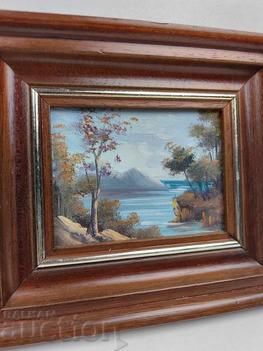 Malka risuvana maslena kartina, maslo, peĭzazh, ramka cu preț € 15.00 | 29.34 BGN