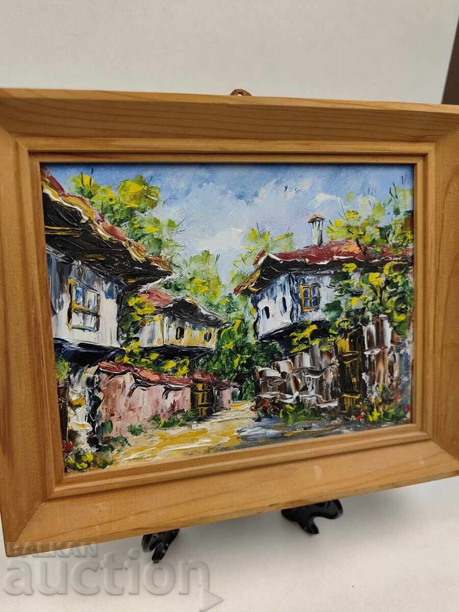 Malka risuvana maslena kartina, maslo, peĭzazh, ramka cu preț € 15.00 | 29.34 BGN