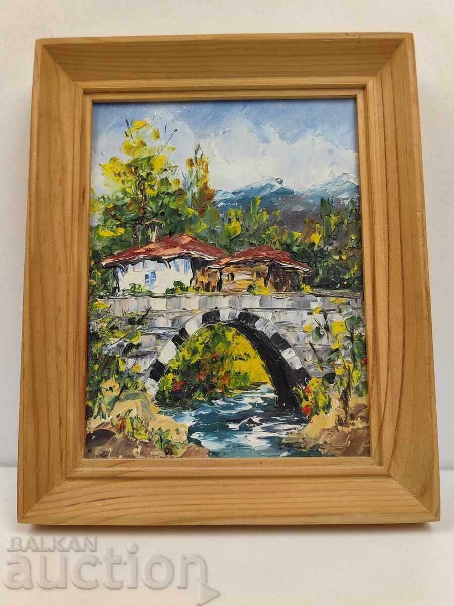 Malka risuvana maslena kartina, maslo, peĭzazh, ramka cu preț € 15.00 | 29.34 BGN