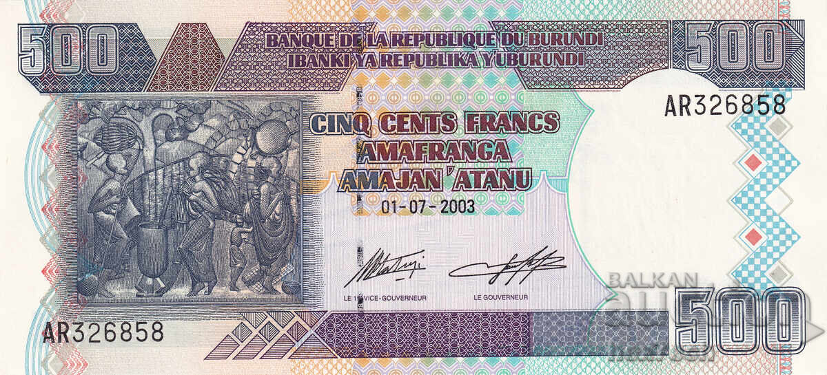 ❤️ ⭐ Burundi 2003 500 franci UNC nouă ⭐ ❤️ cu preț € 2.99 | 5.85 BGN ❤️ ⭐ Burundi 2003 500 franci UNC nouă ⭐ ❤️ cu preț € 2.99 | 5.85 BGN