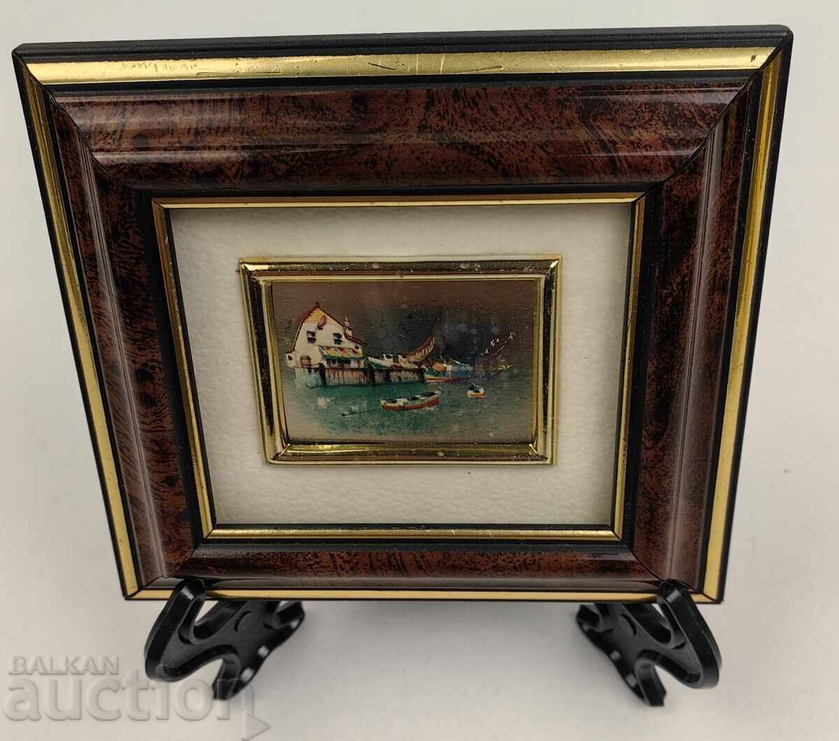 PICTURĂ PEISAJ BĂRCI REPRODUCERE RAMĂ - 5