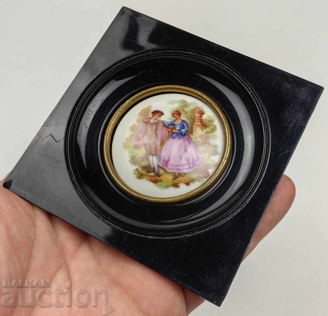 Livrarea VINTAGE FRENCH PORCELAIN PICTURE PORCELAIN STRONG