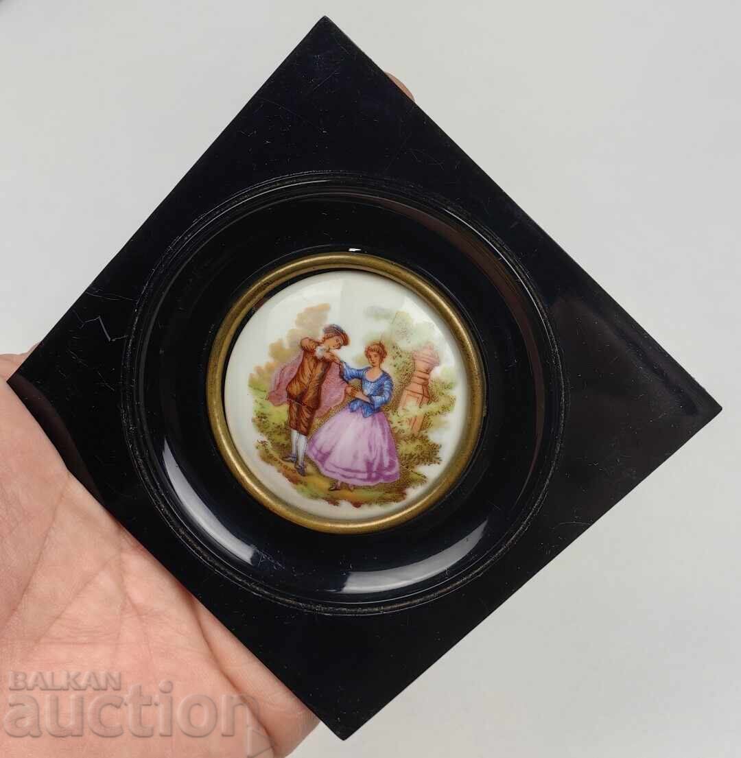 VINTAGE FRENCH PORCELAIN PICTURE PORCELAIN STRONG - 5