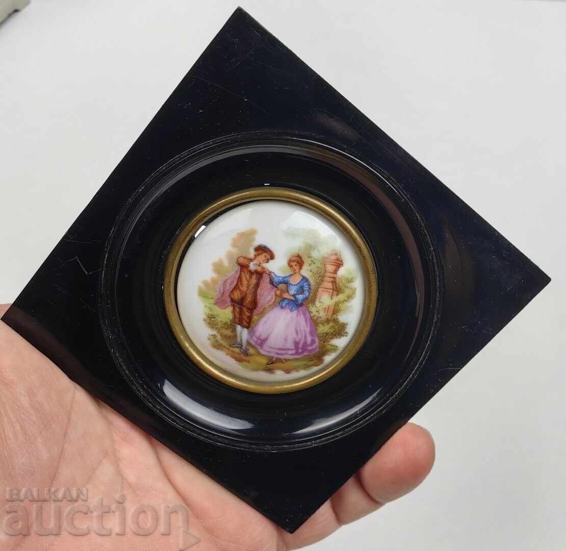 VINTAGE FRENCH PORCELAIN PICTURE PORCELAIN STRONG