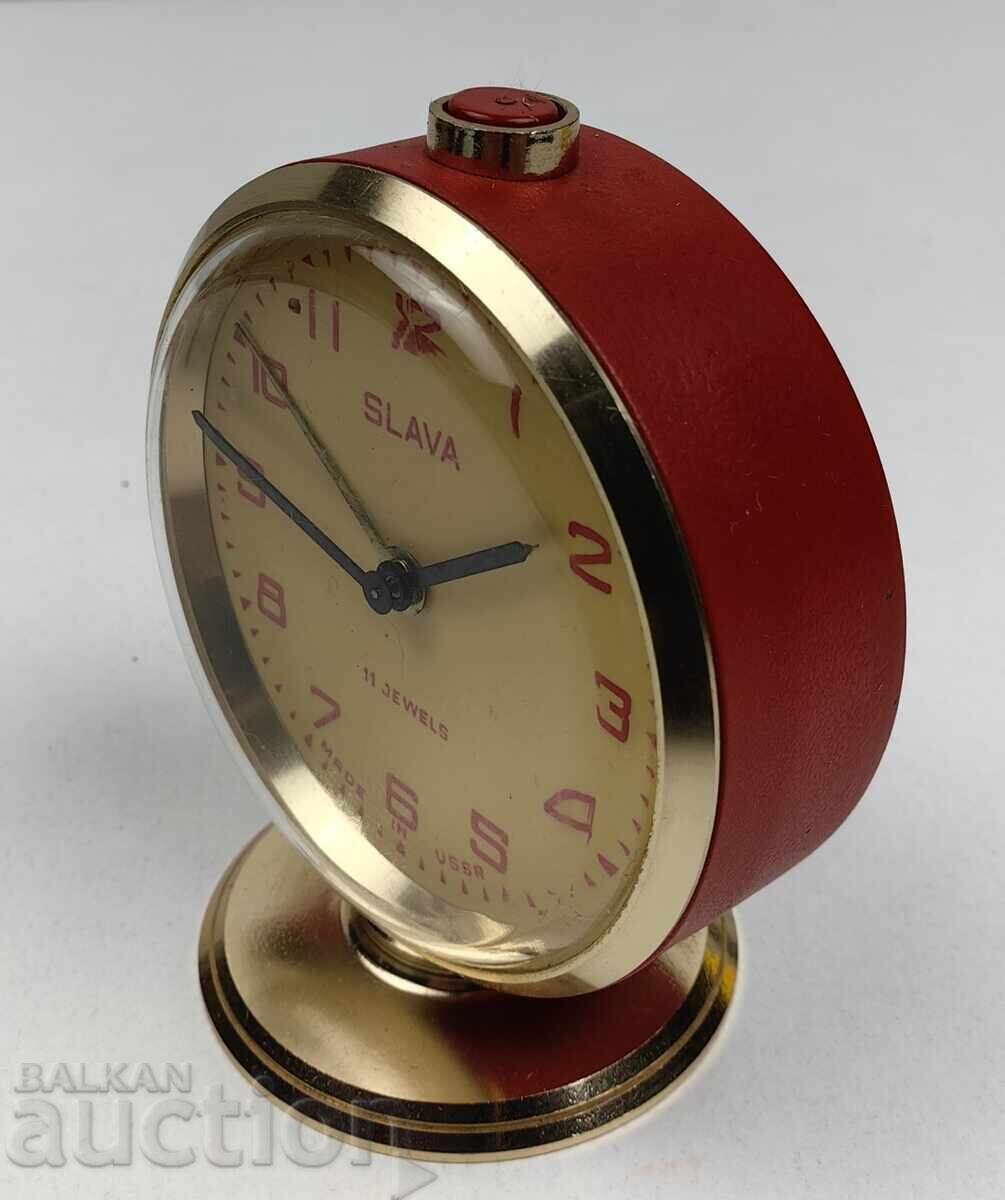 Livrarea Ceas de masă de birou cu alarmă SLAVA funcțional Livrarea Ceas de masă de birou cu alarmă SLAVA funcțional