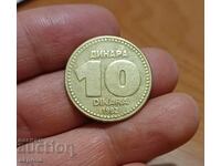 10 dinari Iugoslavia 1992