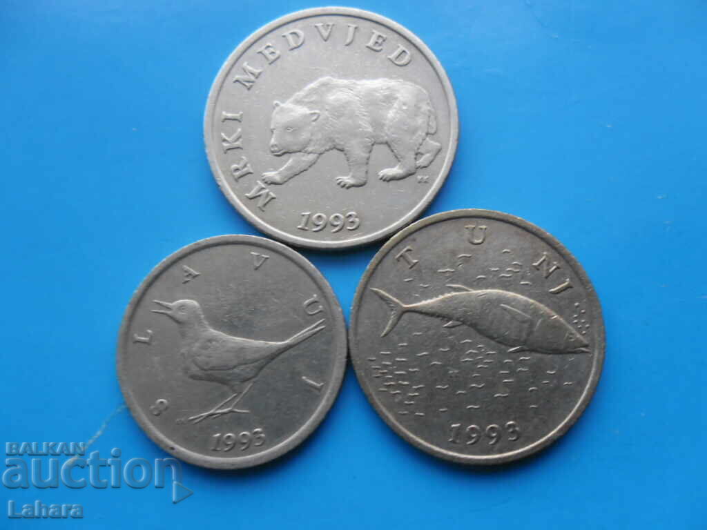 1, 2, 5 Kuna 1993 Croația cu preț € 1.55 | 3.03 BGN
