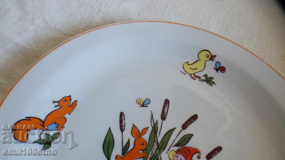 Licitație Farfurie cu motive pentru copii porțelan LUBIANA Polonia