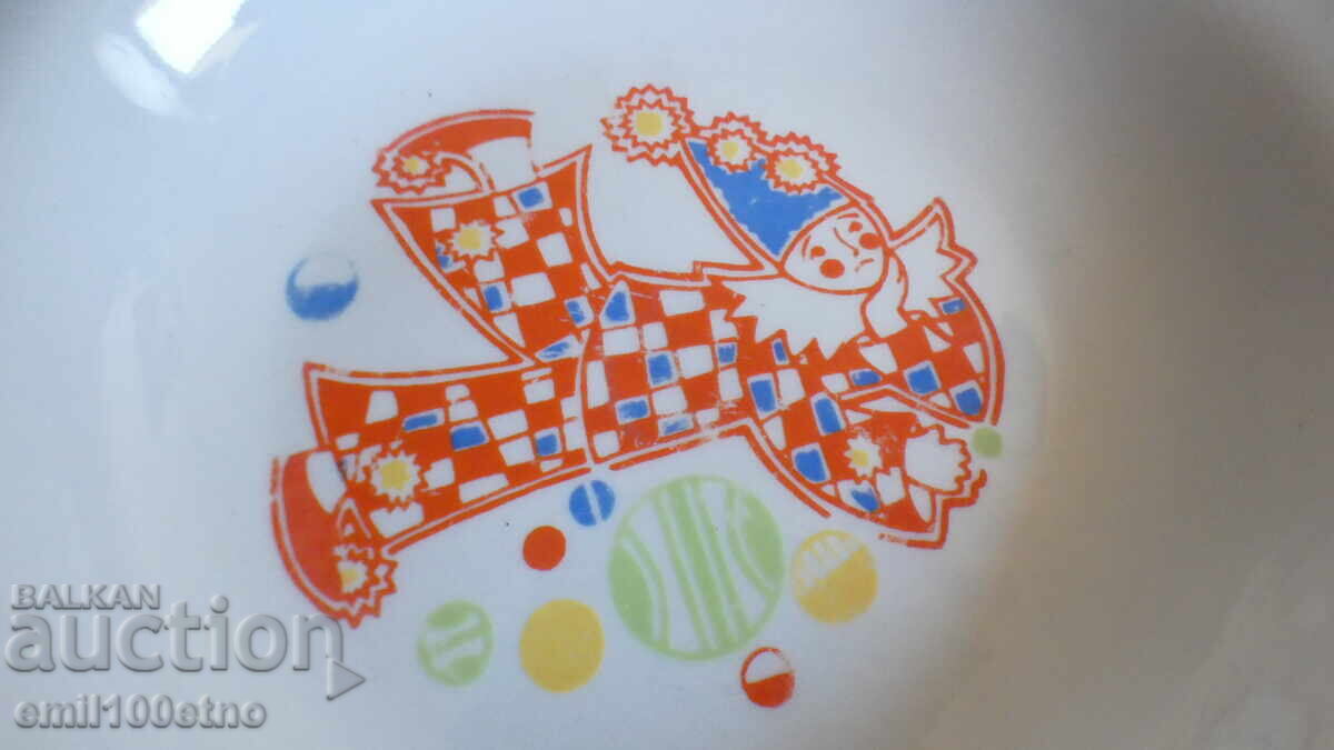 Plates 2 pcs. with children's motifs Clown Circus porcelain Riga USSR with price € 9.00 | 17.60 BGN