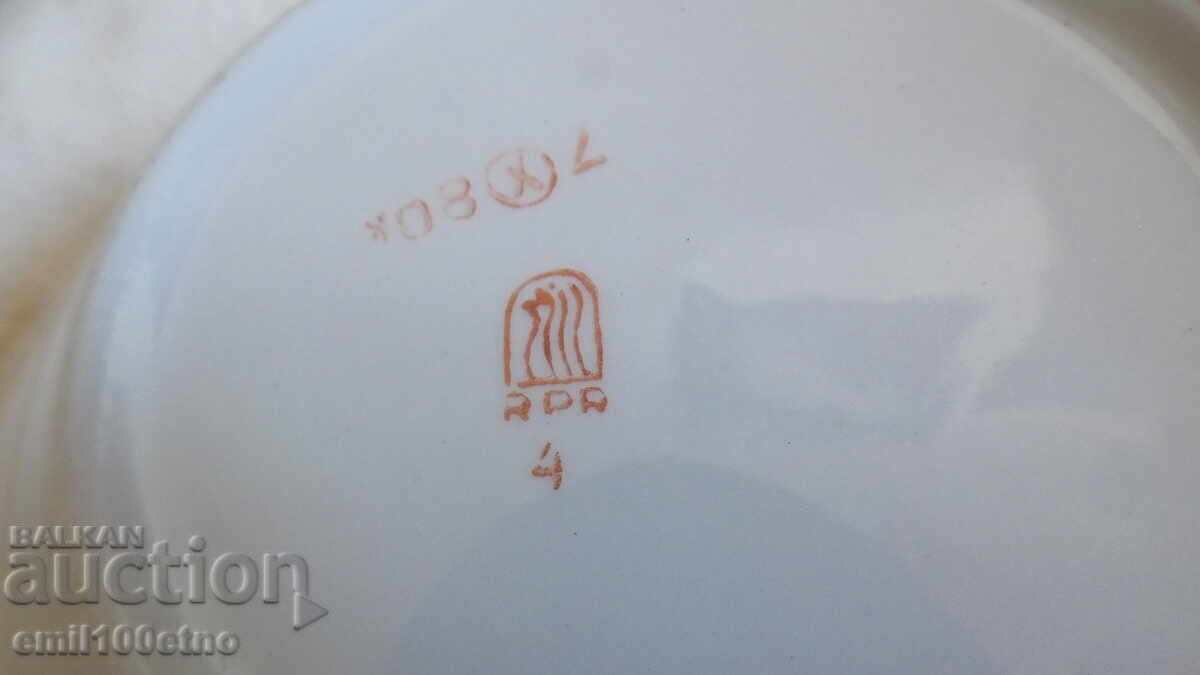 Plates 2 pcs. with children's motifs Clown Circus porcelain Riga USSR - 6