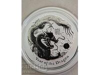 Silver 2 oz. 2012 Year of the Dragon