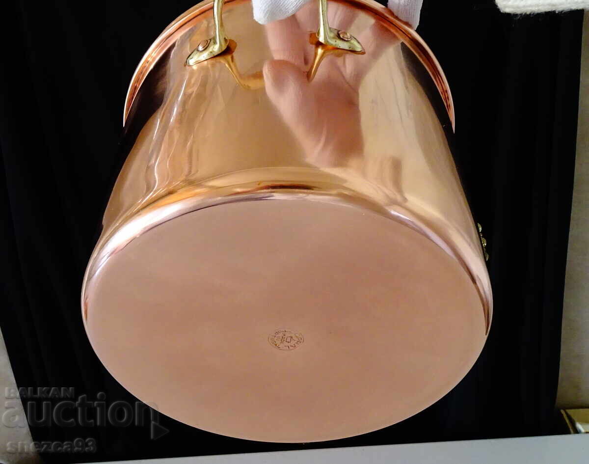 Oală de cupru 4,5 l, cupru roșu pur, ștampilă - 6