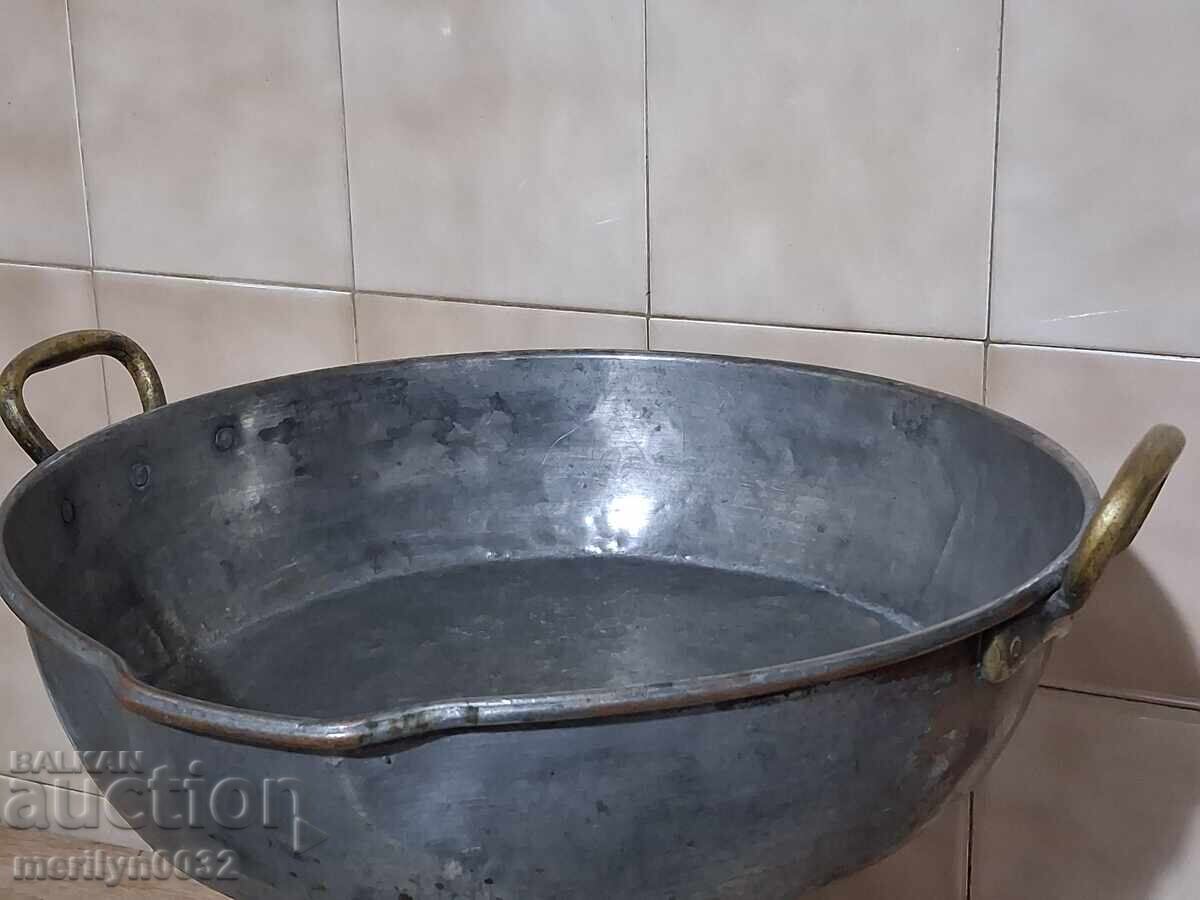 Licitație Tavă de cupru veche, farfurie, cupru, tavă, caserolă