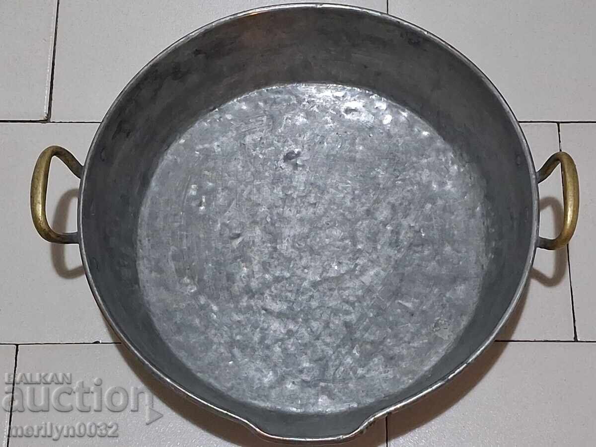 Tavă de cupru veche, farfurie, cupru, tavă, caserolă - 5