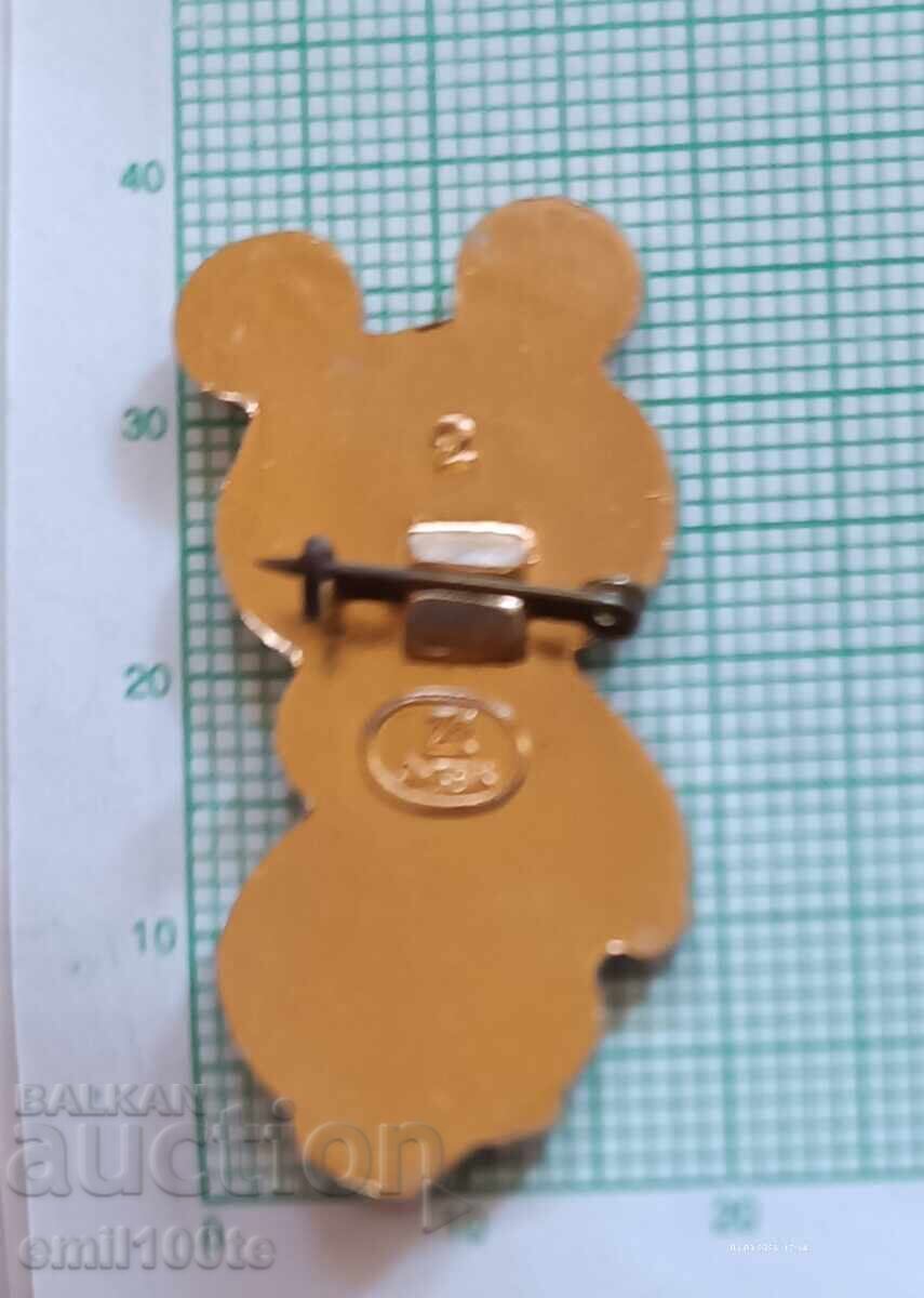 Доставка на Значка- Миша Олимпиада Москва 80