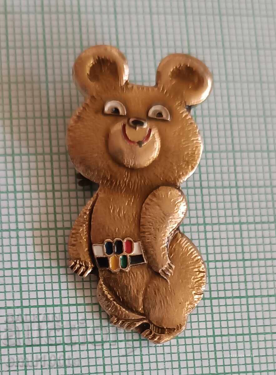 Значка- Миша Олимпиада Москва 80