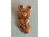 Значка- Миша Олимпиада Москва 80