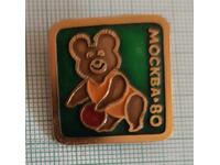 Значка- Миша Олимпиада Москва 80 Баскетбол