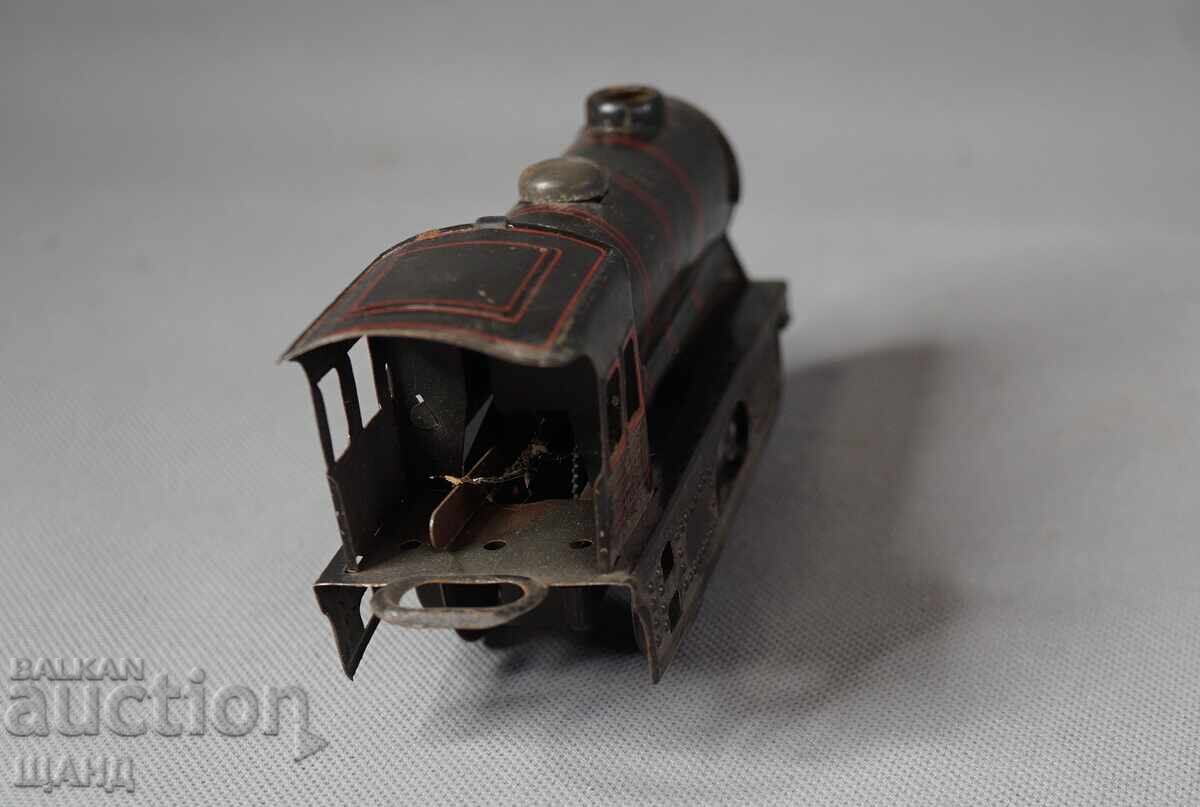 Παράδοση Παλιό Γερμανικό Μεταλλικό μηχανικό παιχνίδι τρένο ατμομηχανή