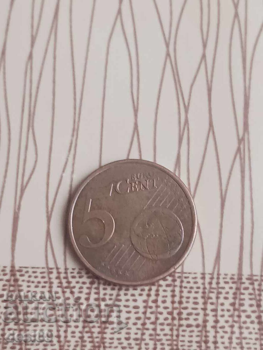 Licitație 5 euro cenți 2011 Unificarea Italiei