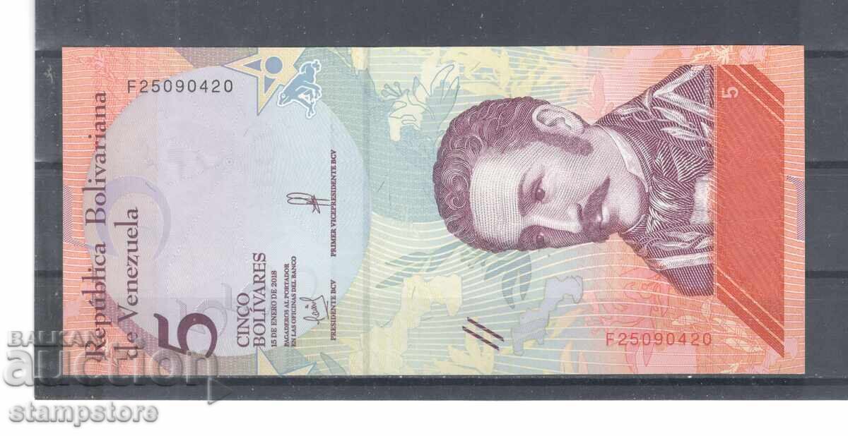 Venezuela - 5 bolivari 2018