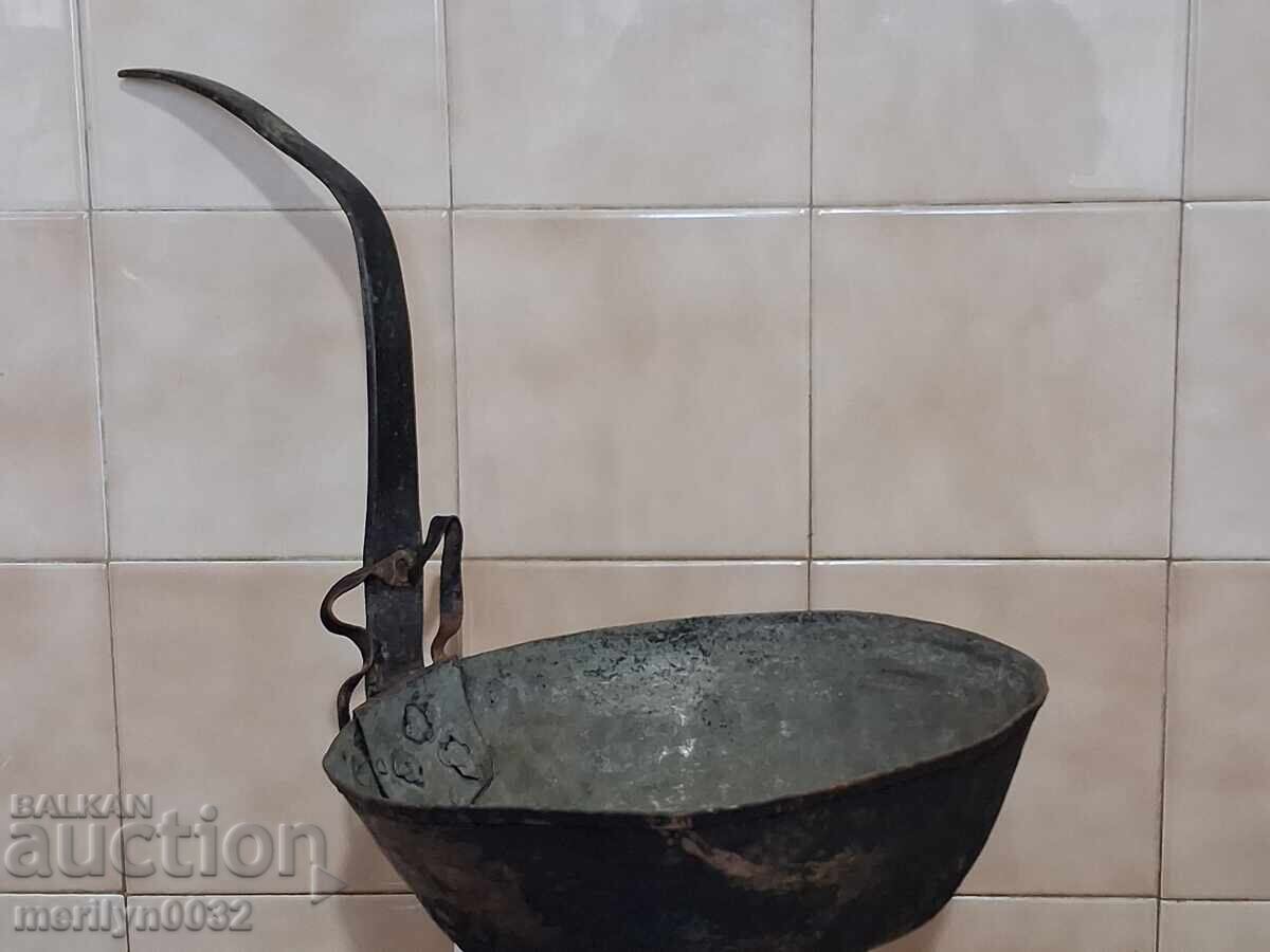 Tavă veche de cupru, cupru, tavă, vas de cupru