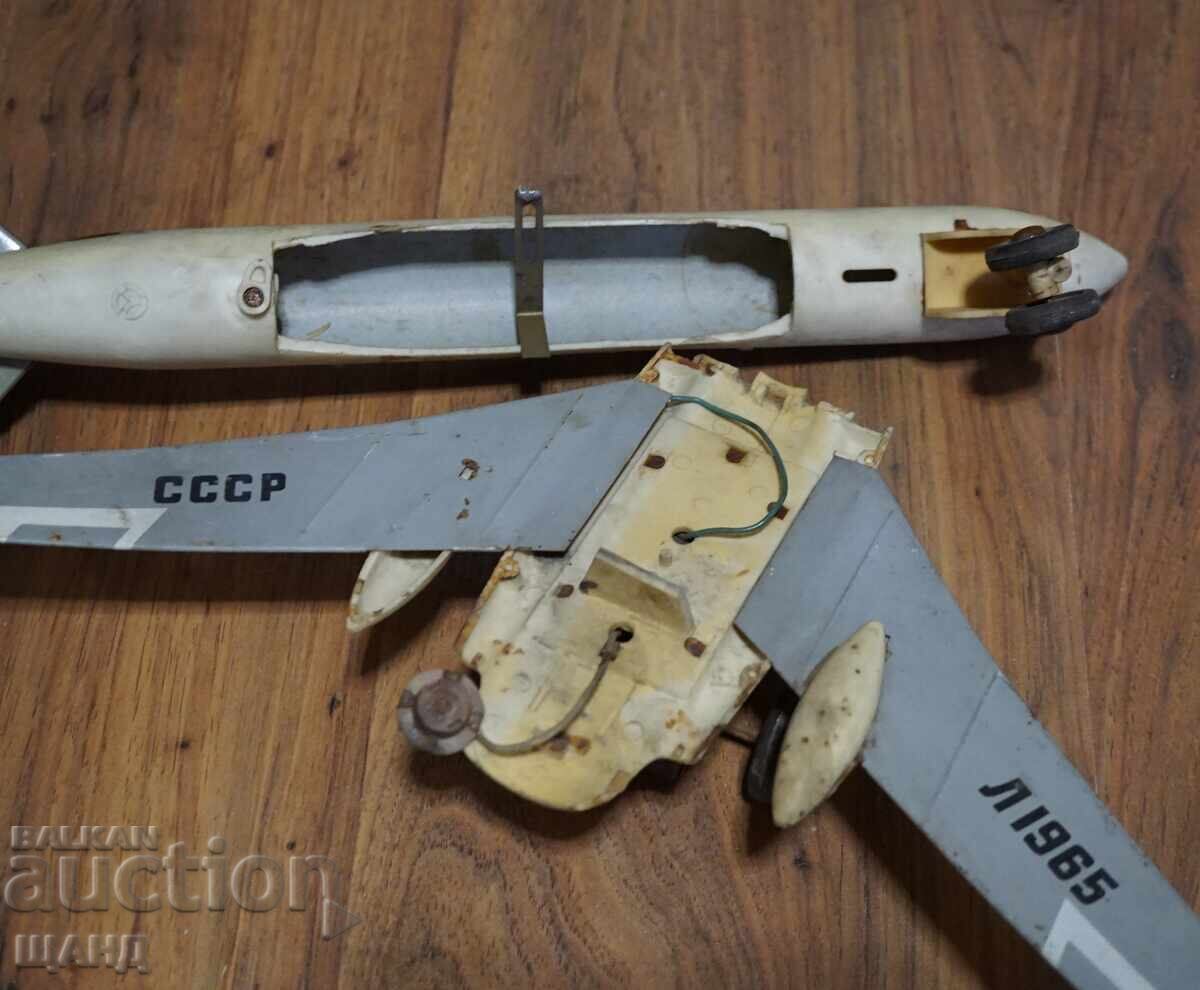 Old Russian metal toy model airplane - 6