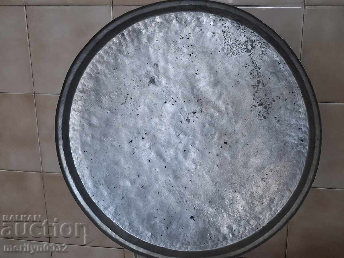 Tavă de plăcintă, cupru, caserolă, albastru, vas de cupru