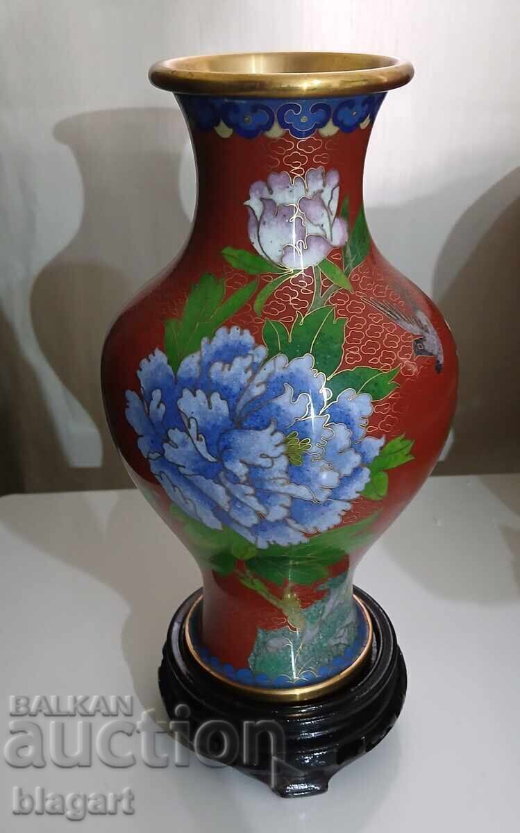 Veche vază chinezească - cloisonné - 5 Veche vază chinezească - cloisonné - 5