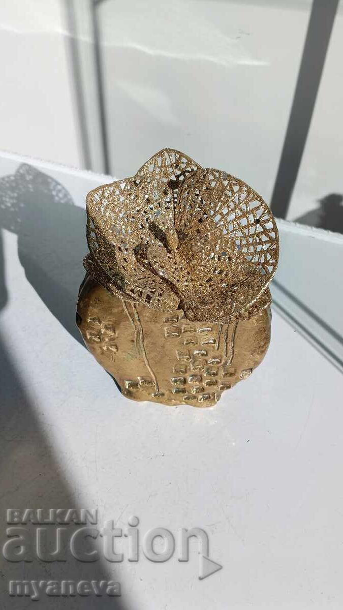 Χάλκινο, μασίφ γλυπτό βάζο, Formano - 6