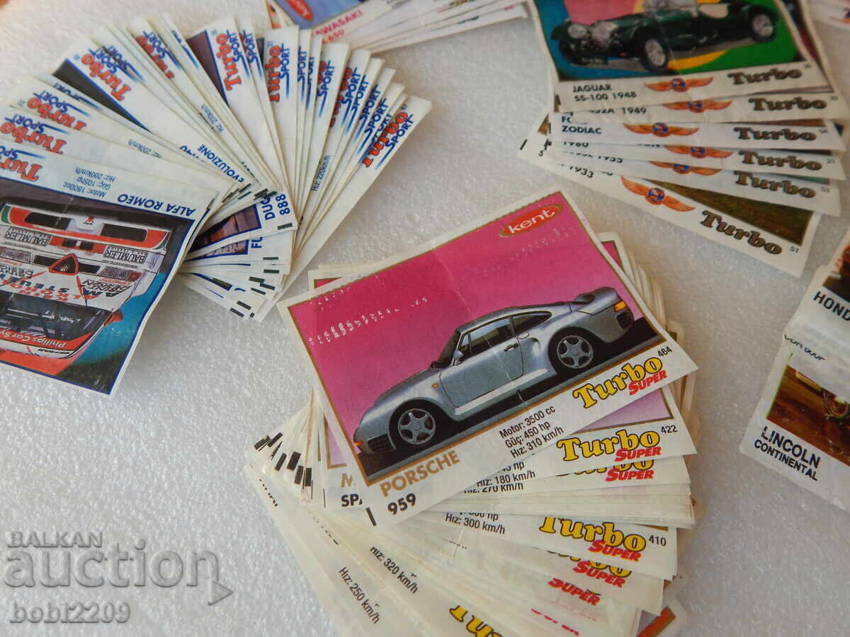 Παράδοση Συλλογή Λοτ από 133 εικόνες τσίχλας Turbo Sport Super