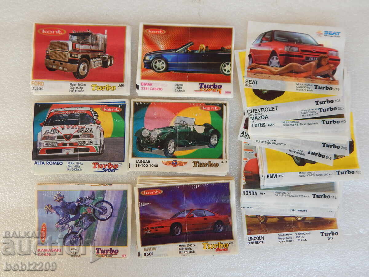 Συλλογή Λοτ από 133 εικόνες τσίχλας Turbo Sport Super