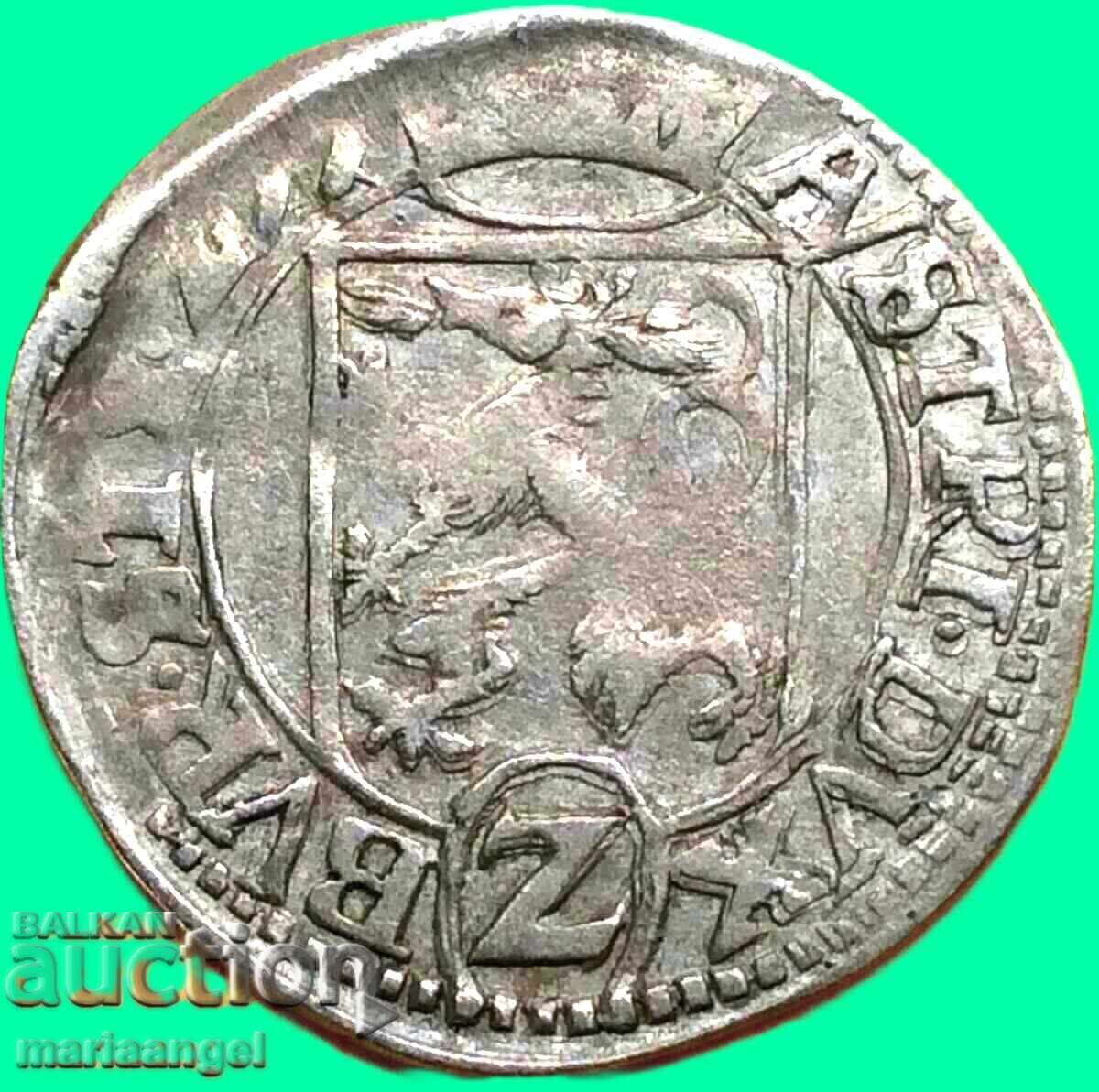 Austria 2 kreĭtseri 1577 Ertskhertsog Karl Grats - excepțional de rar - 6