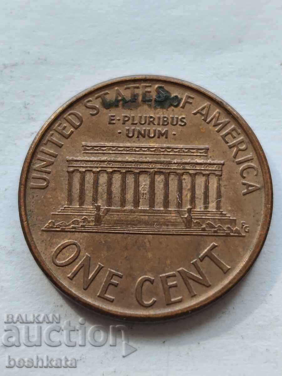 SUA - 1 cent (1995) cu preț € 0.13 | 0.25 BGN