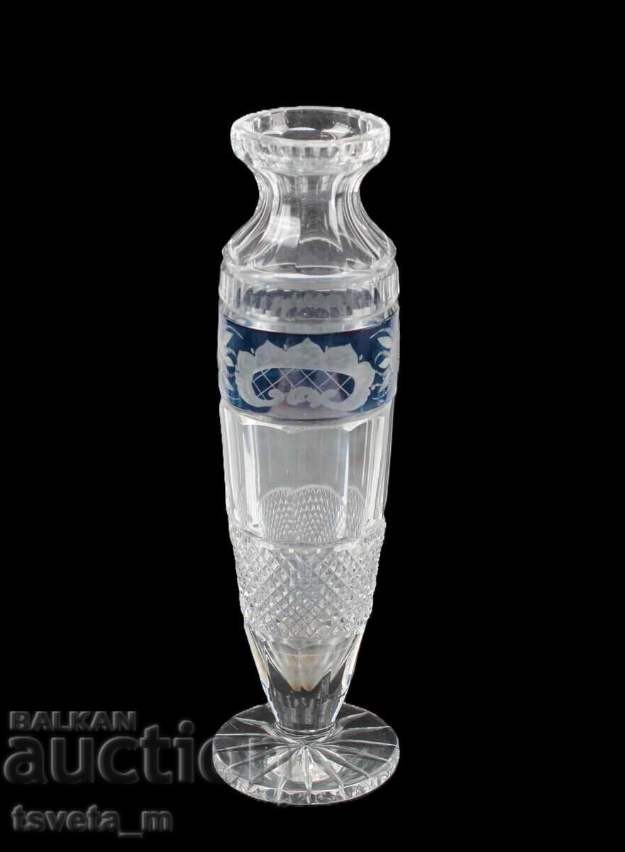 Licitație Vază de cristal, cristal tăiat dublu strat