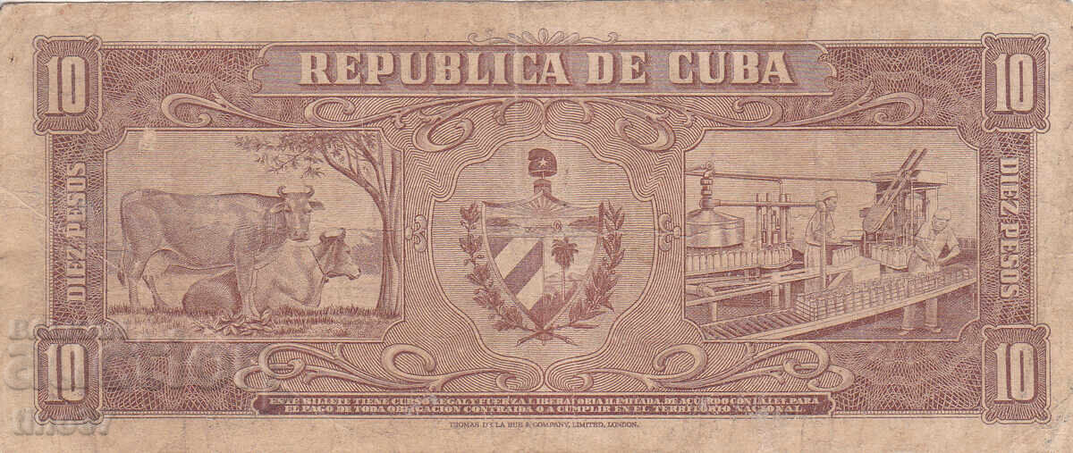 Licitație tino37 - CUBA - 10 PESOS - 1956