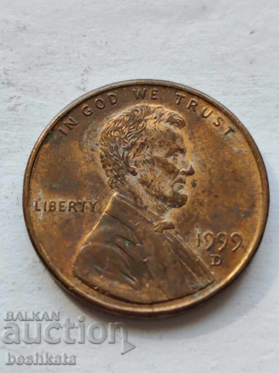 SUA - 1 cent (1999) D