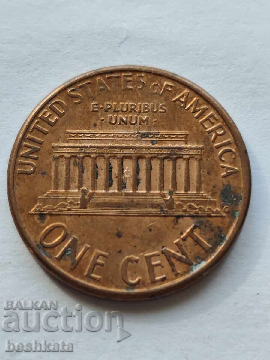 SUA - 1 cent (1995) D cu preț € 0.13 | 0.25 BGN