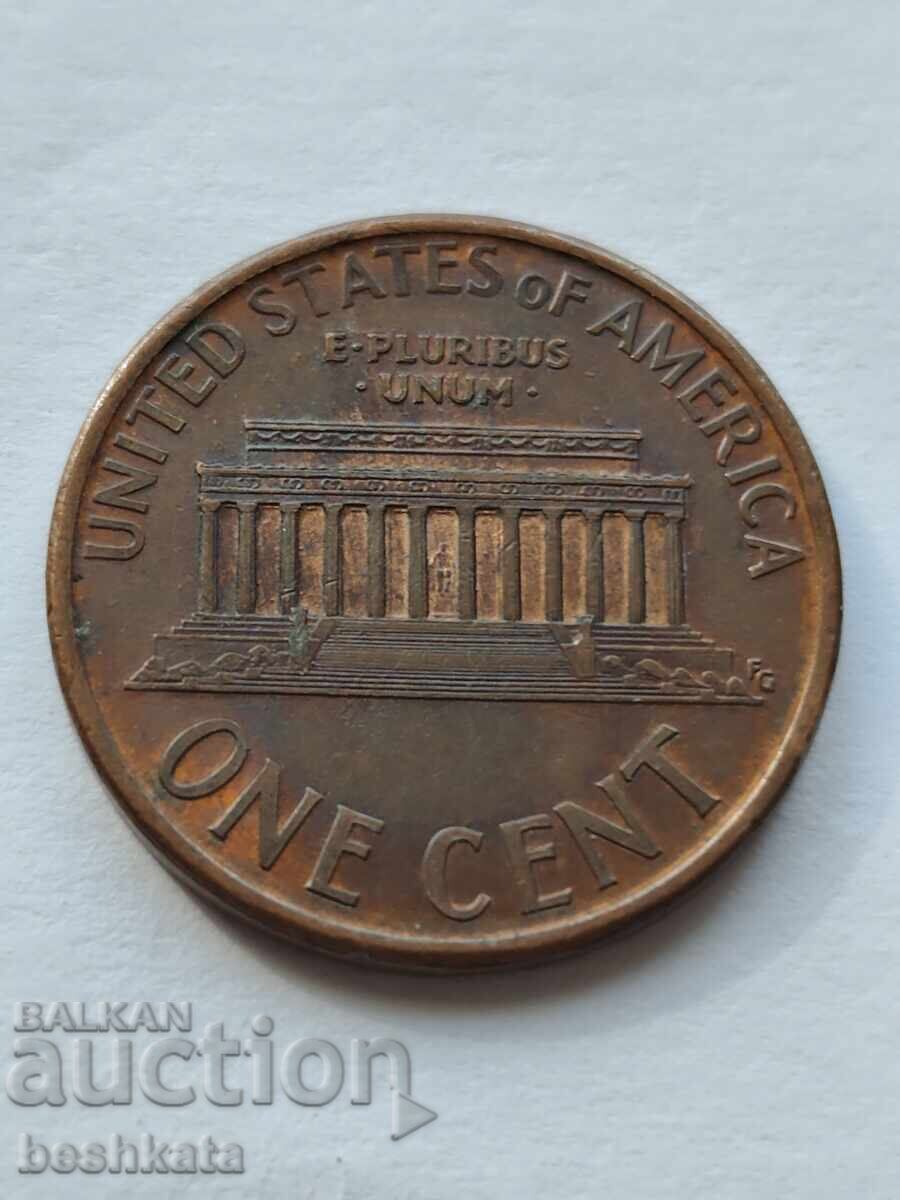SUA - 1 cent (1995) D cu preț € 0.13 | 0.25 BGN