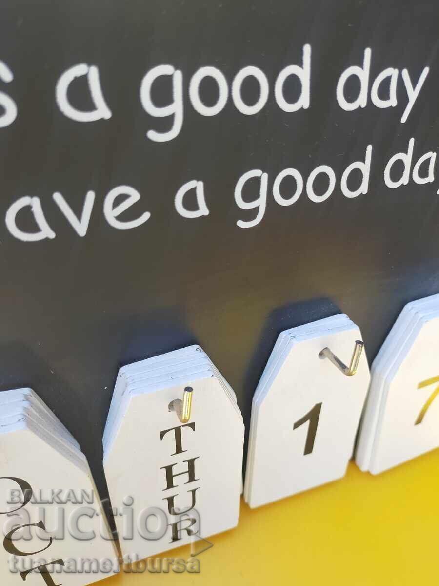 Auction  Wooden decorative calendar