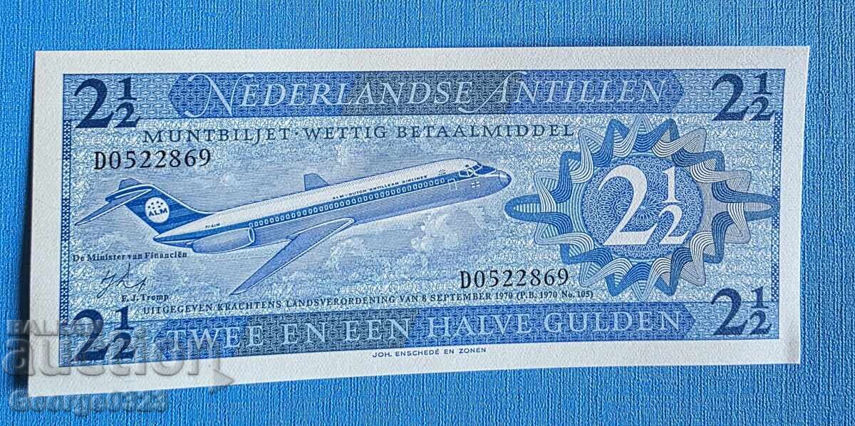 Antilele Olandeze 1984 2 1/2 gulden UNC Nou