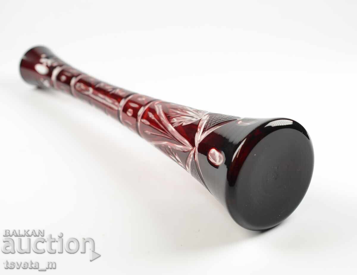 Livrarea Vază de cristal, cristal tăiat dublu strat