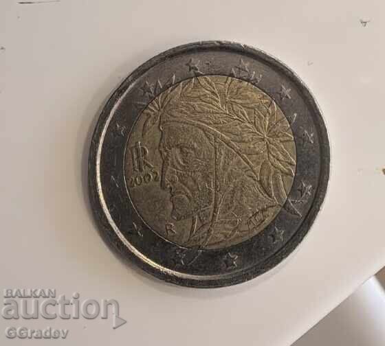 Monedă 2€ Dante Alighieri 2002