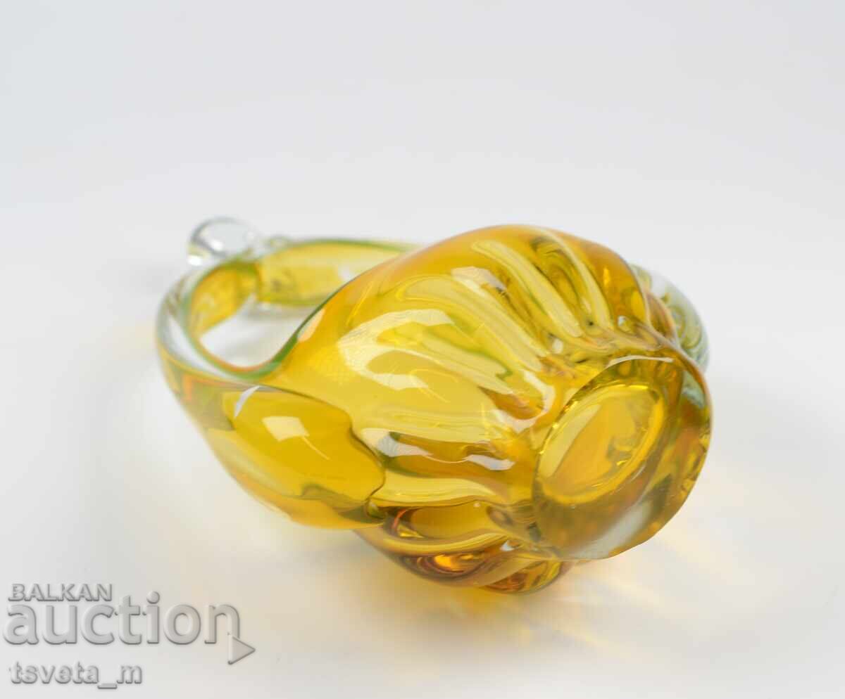 Coșuleț vintage din sticlă, fructieră Murano - 5