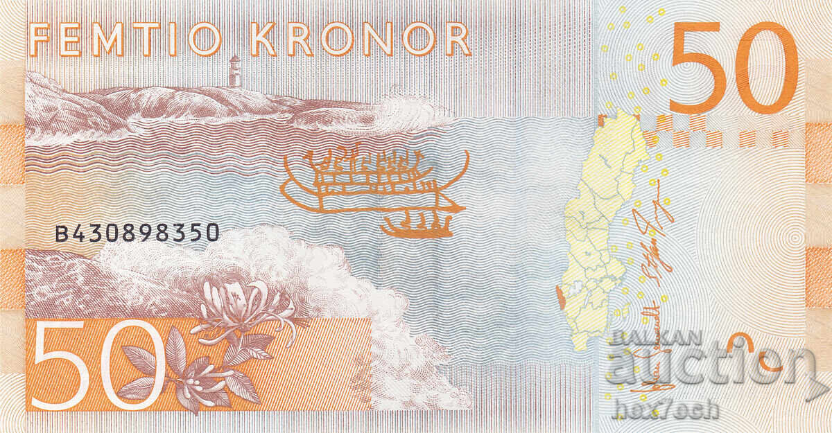 Licitație ❤️ ⭐ Suedia 2015 50 kronor UNC nouă ⭐ ❤️